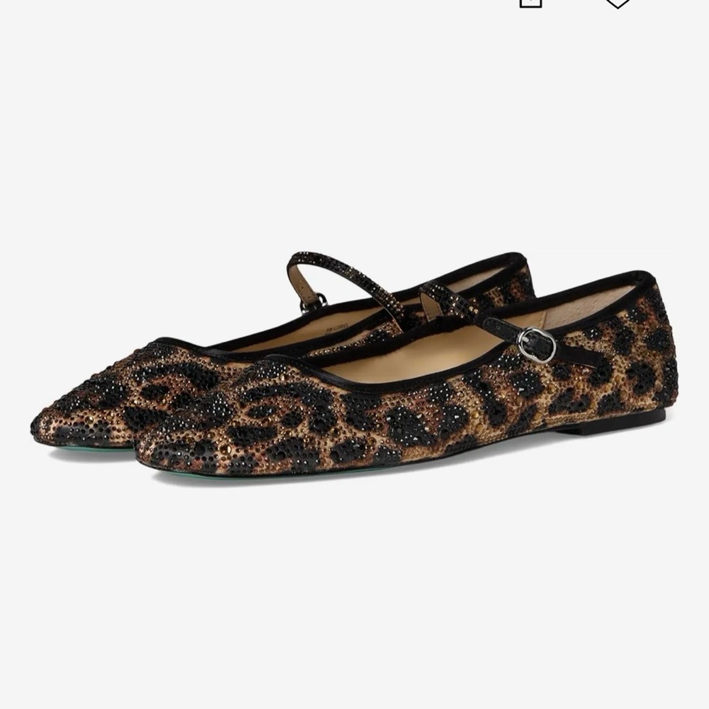 Betsey Johnson Women’s Lorel Leopard Print Mary Jane Ballet Flats - Picture 9 of 16